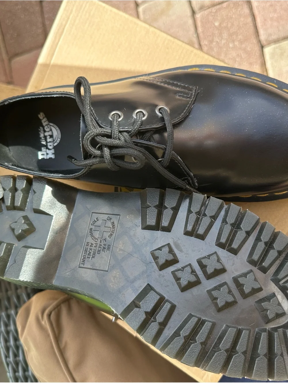 Black Lace-Up Platform Oxford Shoes